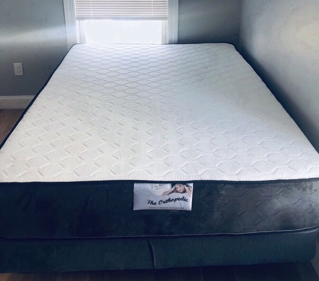 Queen thick Foam With box spring brand new delivery available