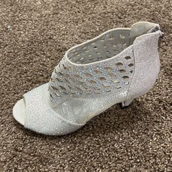 Diamond Glitter Open Toe Heels 