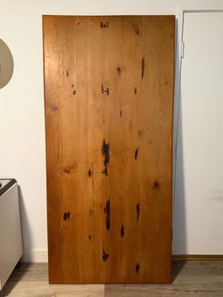 Large Solid Swedish Pine Wood Table Top Panel