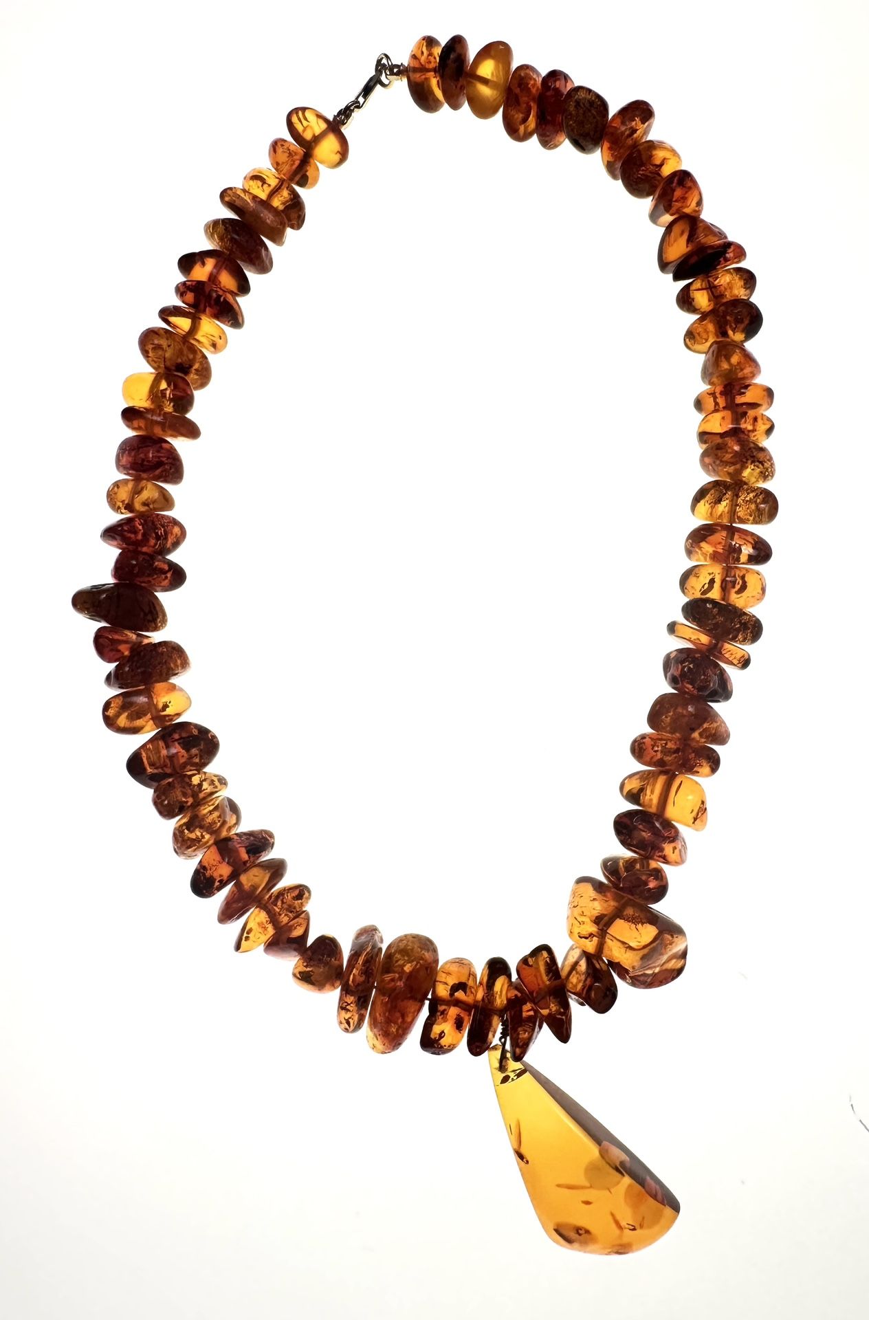 Natural Genuine Cognac Baltic Amber Necklace