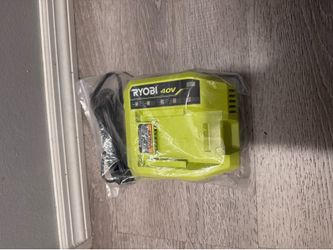 RYOBI 40 V FAST CHARGER OT is brand new. I don’t have a box from it works perfectly. It has a feature as a cooling fence.. I identify if it’s battery 