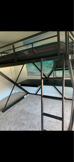 Loft bed with built in desk
