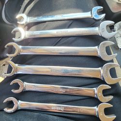 Snap-On USA 6pc Flare Nut Combination Wrench Lot Set,RXS22 RXS20, RXS18, RXS14, RXSm14,RXSM13