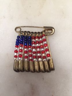 American Flag Safety pin