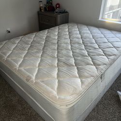 Queen size mattress, and boxspring