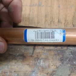 12 Pcs Of 3/4" Copper Pipe Cerro Type L