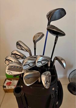 Callaway Apex Irons, Titleist Driver, and TaylorMade Hybrid Golf Set
