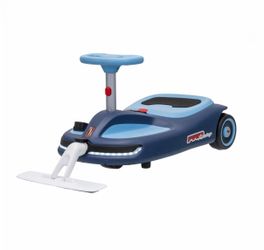 12V Electric Wiggle Car Rechargeable 2 in 1 Swing Ride On Mop Clean Car, 4 MPH, LED Lights, Music, Gift for 3+