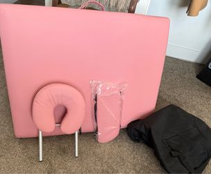 Pink massage table
