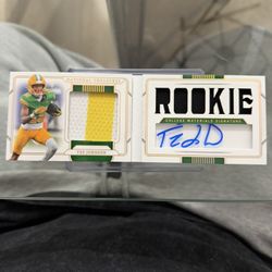 2025 Panini National Treasures Tez Johnson Rookie Patch Auto /10 Oregon Ducks RPA