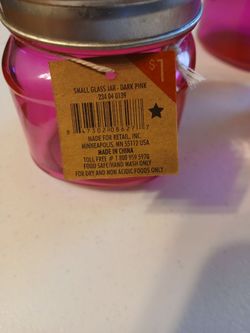 5 NEW PINK JARS