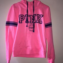 Pink Victoria Secret Hoodie Jacket 1/4 Zipper Small