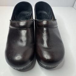 Dansko Brown Leather Professional Clogs Size EU38