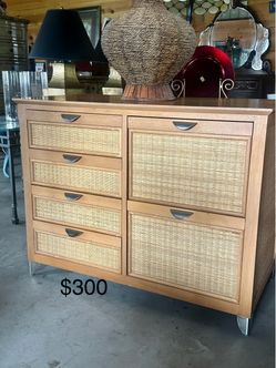 Beautiful Pier 1 One woven light wood dresser
