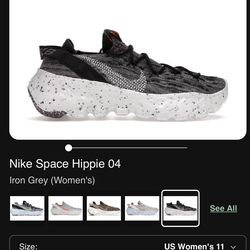 Nike Space Hippie 04 Iron Grey 9.5 Men's/ 11 Women