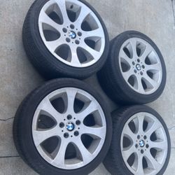 4 - 225/40r18 245/40r18 5x120 5x4.72 Stock Bmw 335i Camaro S10 Wheels Rims Good Treads Tires!!