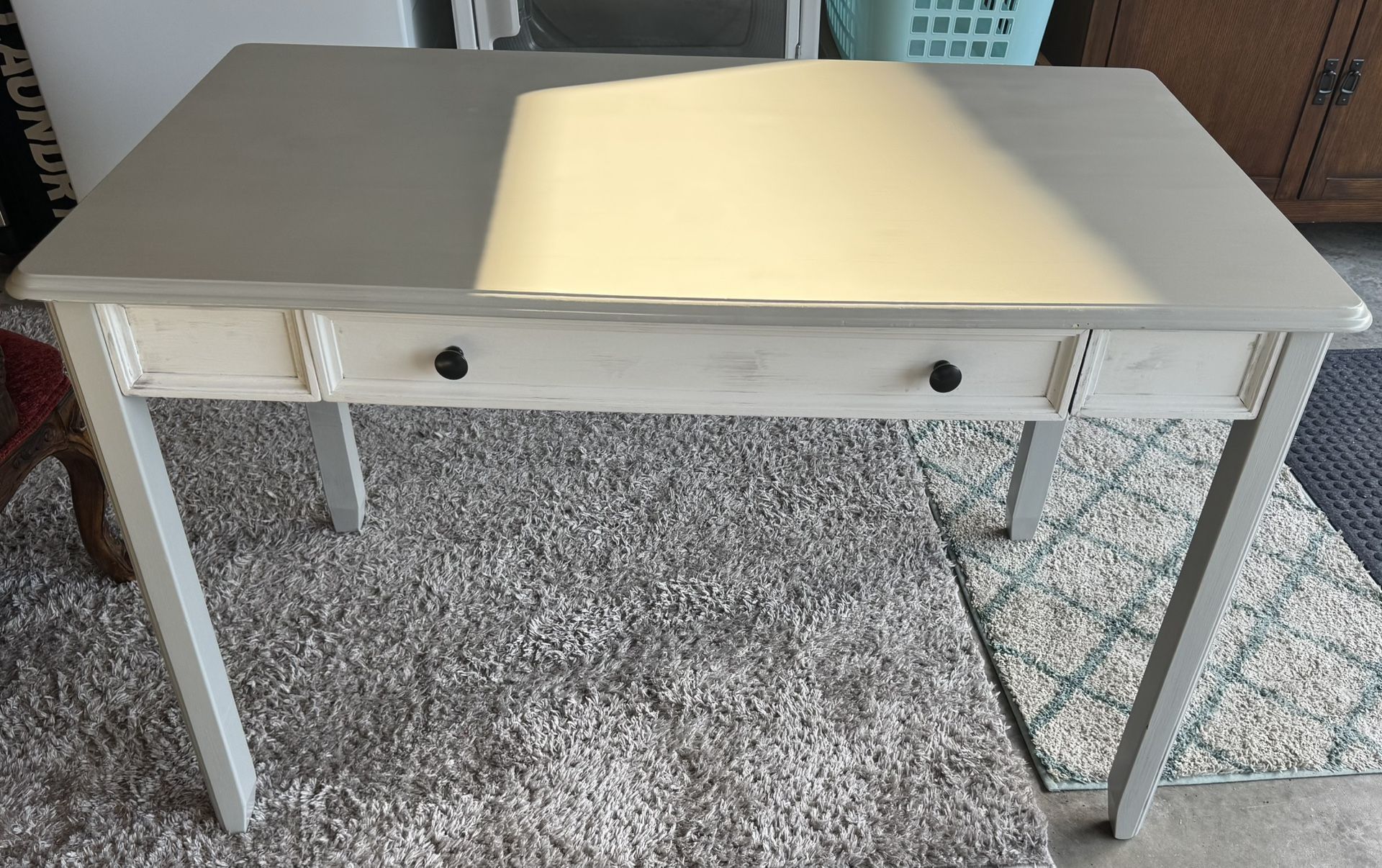 Gray And White Painted Desk-Ashley Furniture