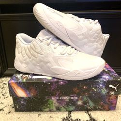 Lamelo Ball Puma MB.01 Triple White White/Silver Deadstock Size 11