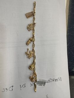 Gold Charm Bracelet 