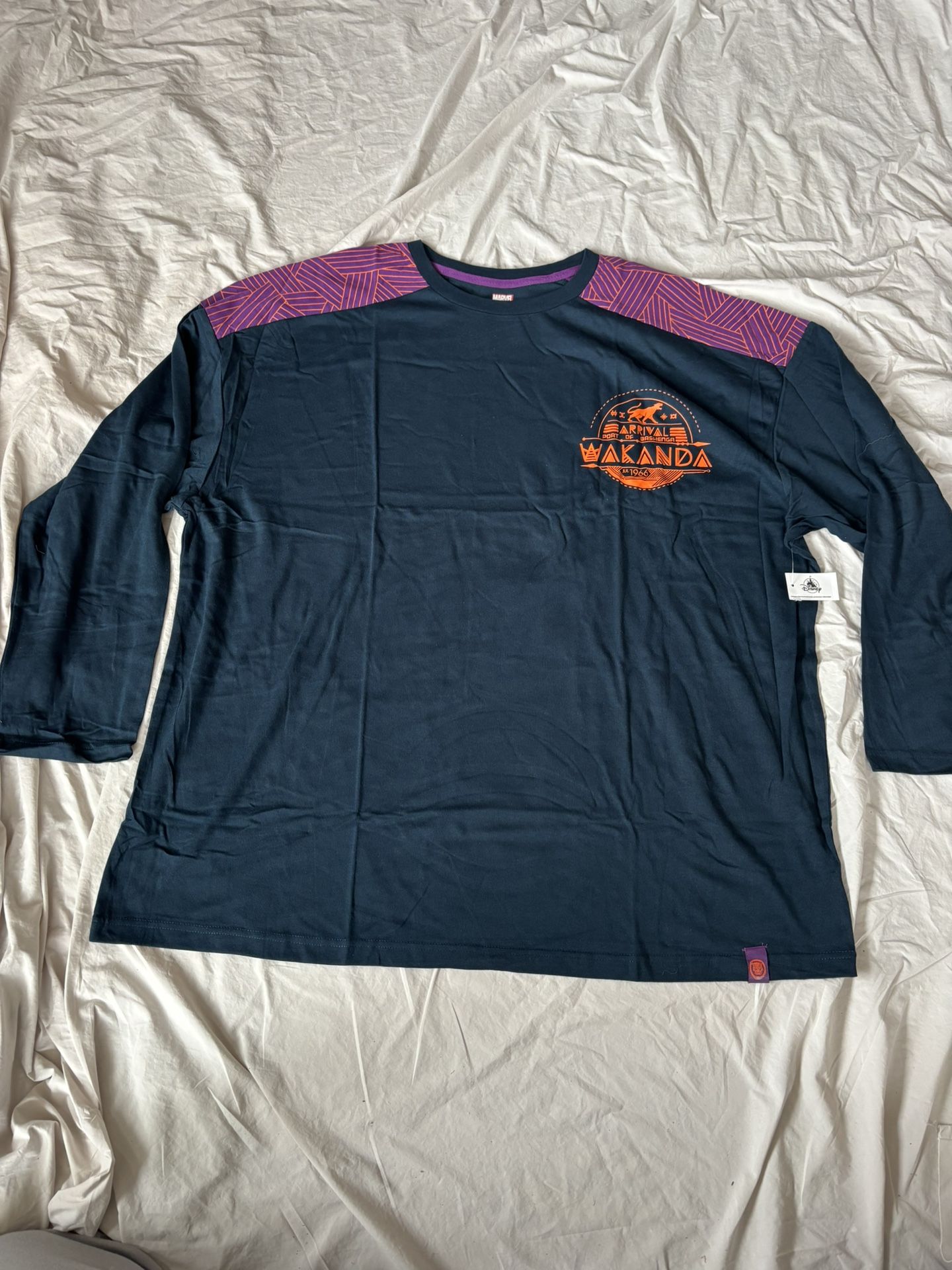 Disney Parks Marvel Avengers Black Panther Wakanda XXL Long Sleeve T Shirt Brand New NWT