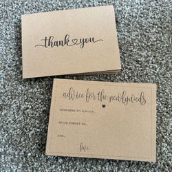 Newlywed Advice Cards