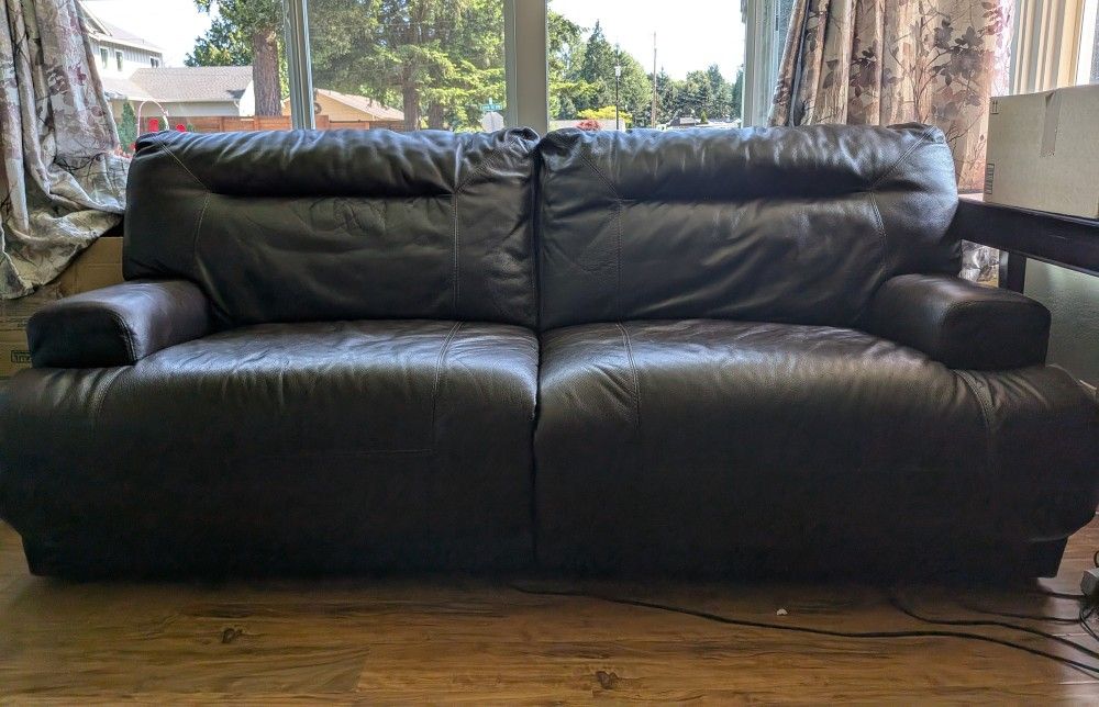 Faux Leather Electric Recliner Couch
