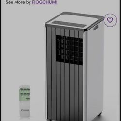 FIOGOHUMI 10000 BTU Portable Air Conditioner Built-in Dehumidifier Fan Mode Cool Up to 350 sq.ft.