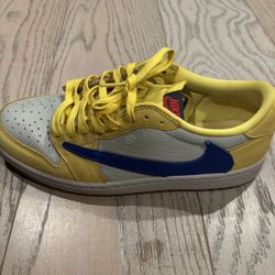 x Travis Scott Air Jordan 1 Retro Low "Canary" sneakers 10.5 Women Size 9 Men Size Negotiable 