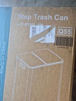 Step trash can Double stainless steel