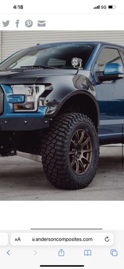 Anderson Composite Ford Raptor Fenders 4in Wider