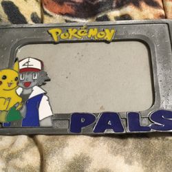 Vintage 1998 Pokemon Pals Pewter Metal Picture Frame 