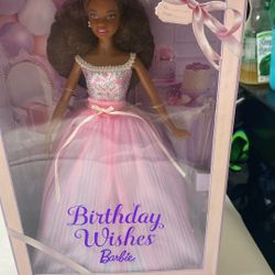 Birthday Wishes Barbie African-American doll Mattel DVP50 (Non-Mint Box) NRFB 🌸