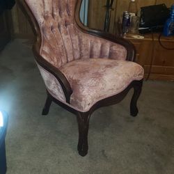 1960s Vintage Kimball Victorian Mahogany Ladies Parlor Chair