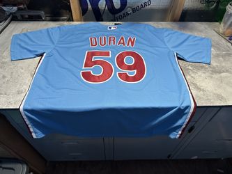 NWT Nike Philadelphia Phillies Powder Blue Jhoan Duran Jersey Size XXL 2XL