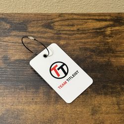 NEW - White Rectangular Team Titleist Golf Bag Tag