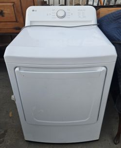 LG - 7.3 Cu. Ft. Gas Dryer with Sensor Dry - White Model DLG6101W