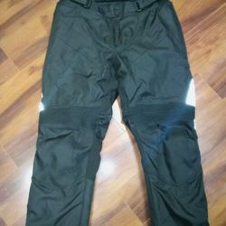 Tourmaster Womens Venture Textile Motorcycle Pants Black MD Size 10-12