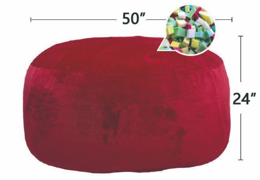 Large 5ft bean bag with accessories