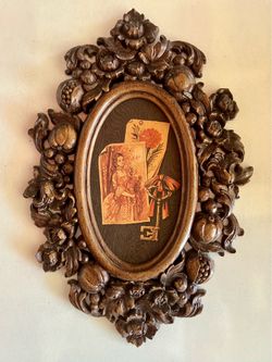Vintage print “portrait of a lady” in decorative frame