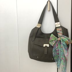 Jimmy Choo olive color leather bag