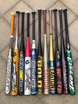 Softball Bats $50 Each Have More Softball And Baseball Equipment Available