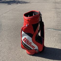 Wilson Vintage Fat Shaft Leather Pro Staff Cart Golf Bag