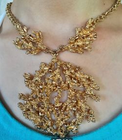 Napier Eugene Bernoulli pendant necklace,circa 1970 and in goldtones
