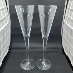 Pair of Champagne Flute by William Yeoward American Bar