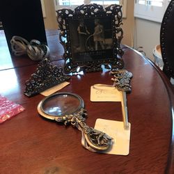 New Austrian Crystal Sherborne 4 Piece Desk Set Stunnng! 