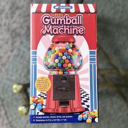 Classic Red Gumball Machine Vintage Style with Coin Bank New & Sealed
