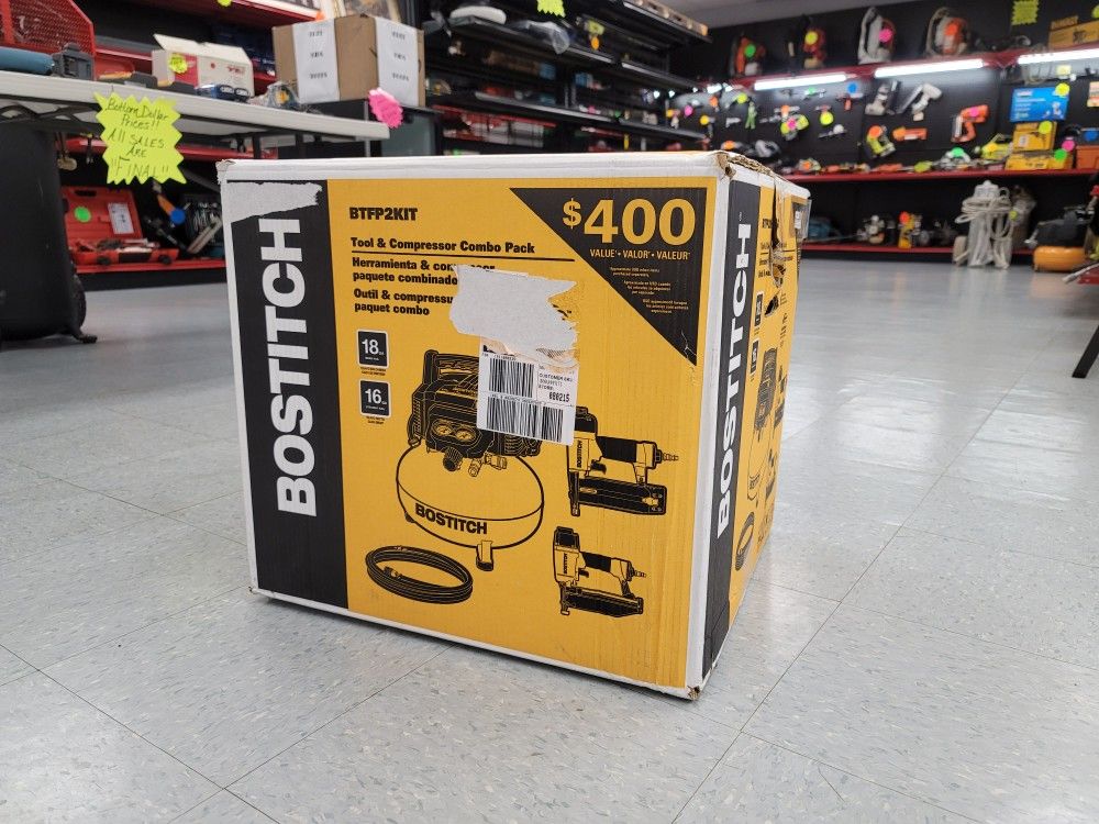 Bostitch 2 Tool Kit Air Compressor BTFP2KIT