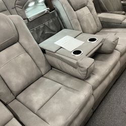 Power Reclining Sofa And Power Reclining Love Seat ( Water Proof Fabric) ON SALE