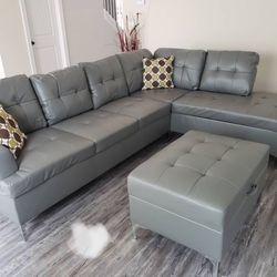 Barrington Gray RAF Sectional / couch /Living room set (Ottoman sold separately