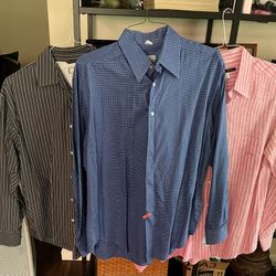 Men dress cotton shirts size L like new